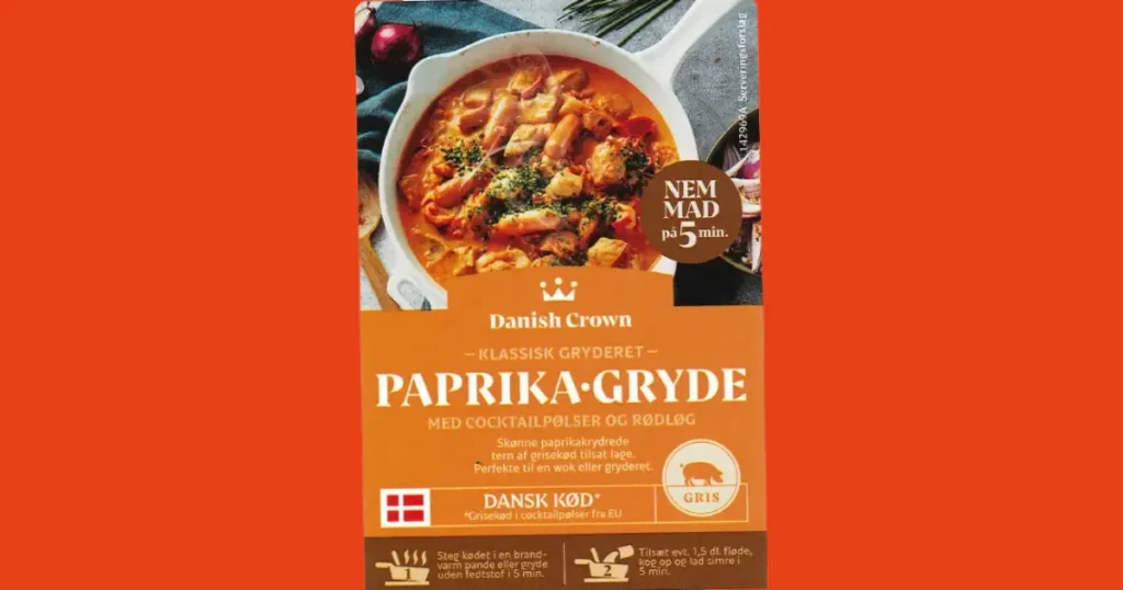 Danish Crown tilbagekalder færdigretten Paprikagryde